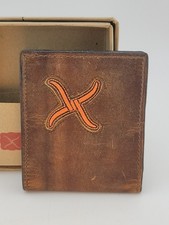 TWISTED X Bifold Mens Western Wallet GENUINE LEATHER Distressed Embroidered X