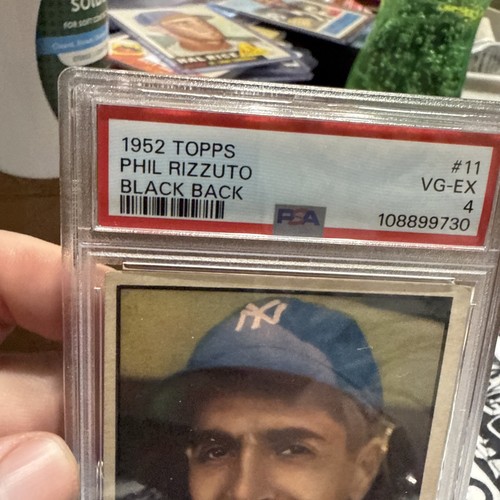1952 Topps Phil Rizzuto #11 Black Back PSA 4 New York Yankees MVP HOF Scooter - Bild 10 von 24