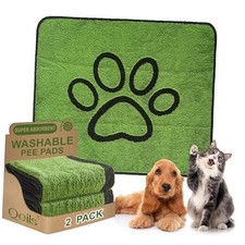 Reusable Dog Pee Pads, 2 Pack Super Absorbent Flannel 31"x36" pack of 2