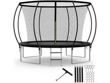 YSSOA 12FT Recreational Trampoline w/ Safety Enclosure