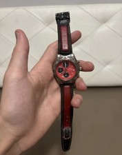 Orologio Cronografo Regolo - QuadranteRosso e Cinturino sportivo in pelle