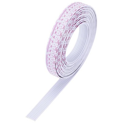 26AWG IDC Wire Flat Ribbon Cable 3 m/9.8ft Length 1.1mm Pitch 8 Pin Red and W...