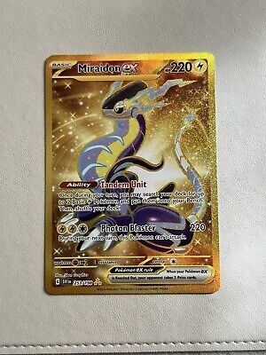 Pokemon TCG-scarlet and violet 253/198 miraidon ex gold, Hobbies & Toys,  Toys & Games on Carousell