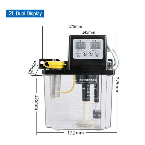 1L 2L Dual Digital Display Automatic Electric Lubrication Oil Pump CNC Oiler - Picture 12 of 13