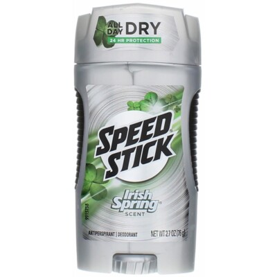 6 Pack Speed Stick Irish Spring Antiperspirant Deodorant, Original - 2.7 ounce