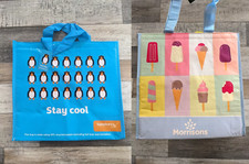 2x Shopping Cool Bag Foil Insulated Food Cooler Bundle MORRISONS SAINSBURYS NEW