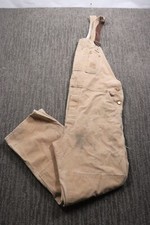 Carhartt 80s Vintage Canvas Overalls Men 42x30 USA Made Thrashed Workwear Grunge