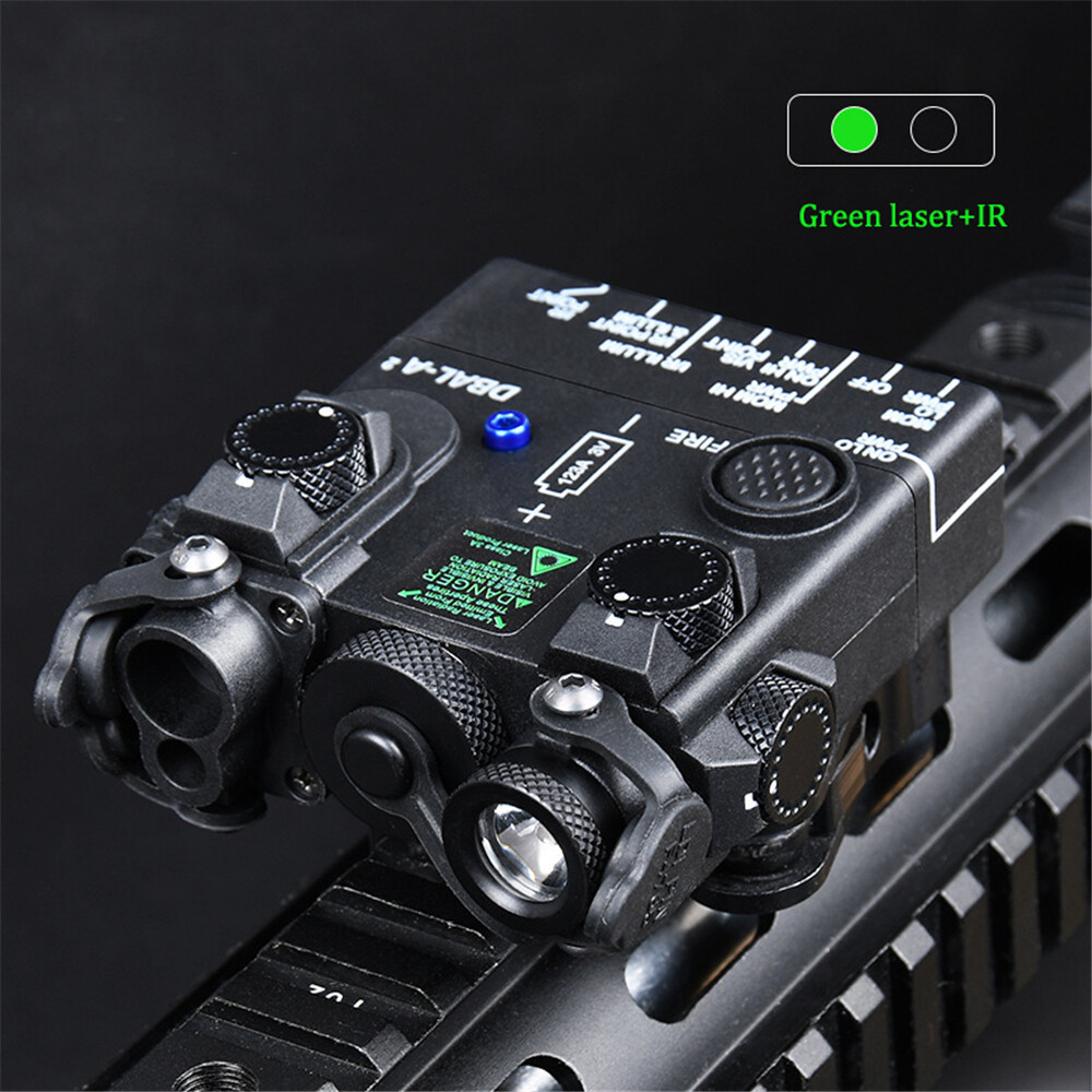 Black DBAL-A2 green infrared aiming laser with white hunting