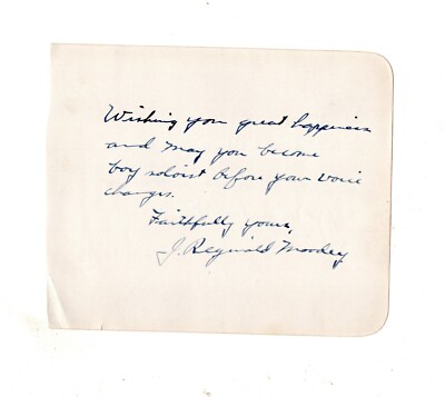 1930s autographs of Rev. Noble C. Powell AND Rev. J. Reginald Moodey -- SIGNED