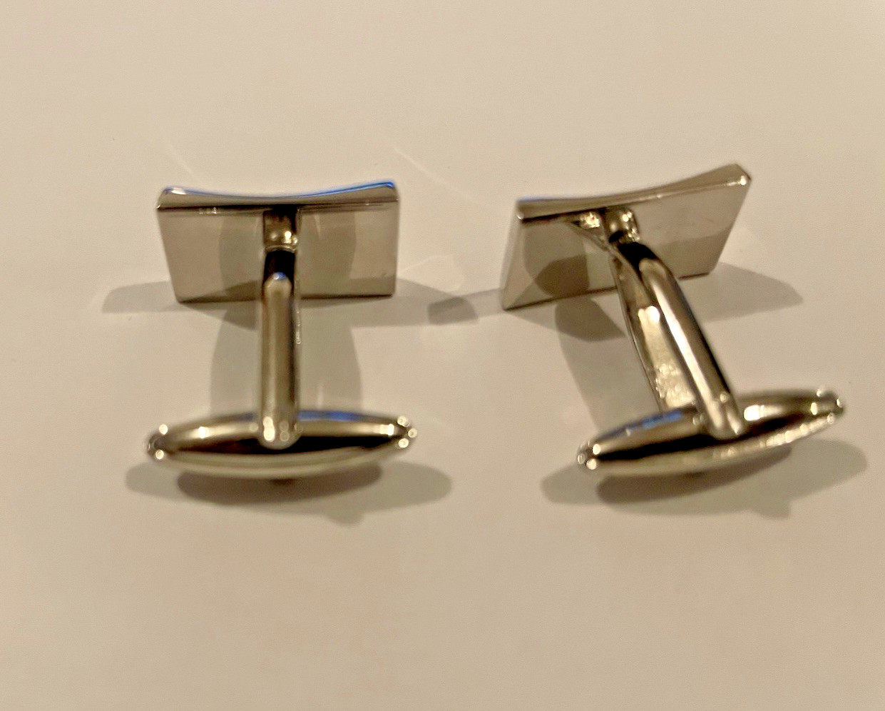 Silver Rectangular Bar Matt & Polished Effect Cuf… - image 7