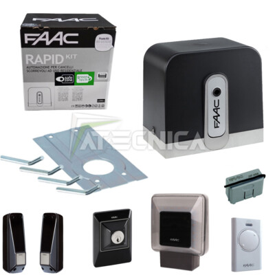 Satz Tor Zum Schieben faac Rapid Safe 105083 Automatisierung 800kg 24V Cyclo