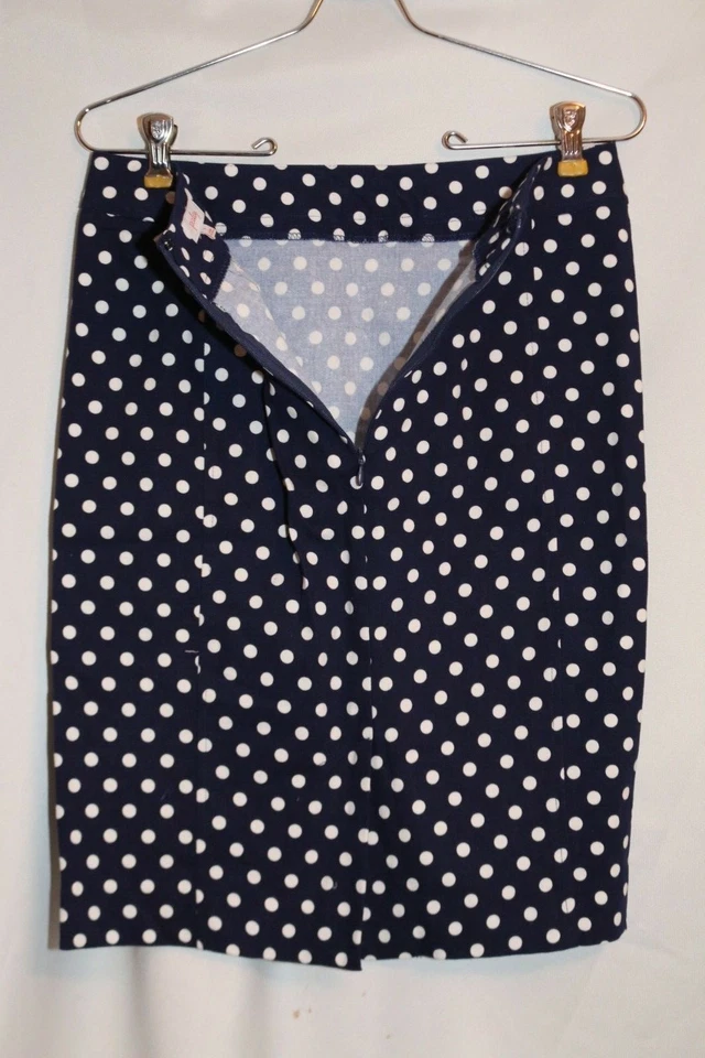 NEW!! Pixley for Stitch Fix "June Polka Dot Skirt" Navy/White; Small - Image 4 of 4