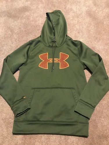 Green Orange Hoodie Sweatshirt Size 