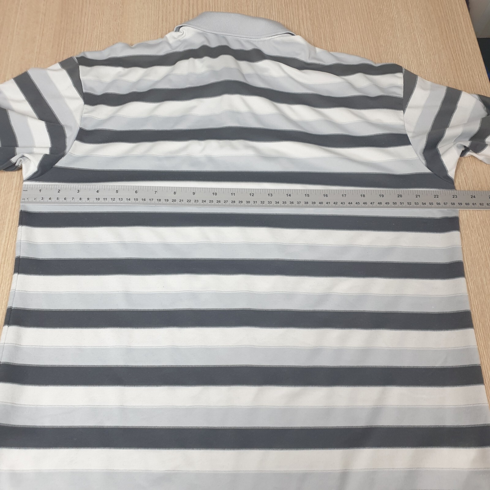 Columbia Omni-Shade Polo Shirt Mens XL White Grey Striped Outdoor Golf thumbnail 9