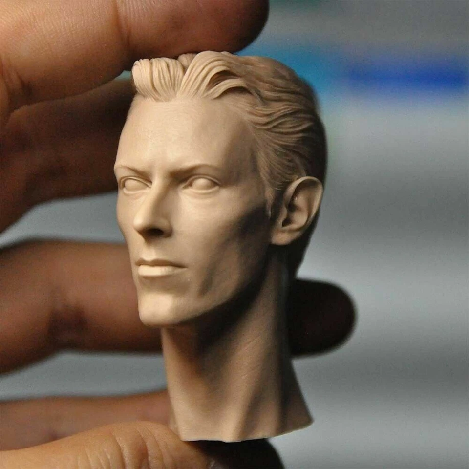 1/6 Scale Head Sculpt David Bowie Carved Fit 12'' Male Action Figure Doll Toy - Image 2 of 3