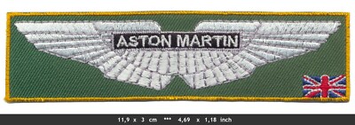 ASTON MARTIN Aufnäher Patch Bügelbild Automobile Sportwagen England v1