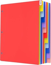12 Tab Binder Dividers Multicolor Notebook Folder Dividers for 3 Ring Binder