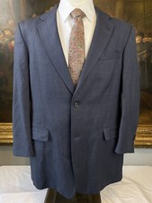 VTG Hart Schaffner Marx 41R 42R USA MADE Gray Herringbone Windowpane 2Btn Blazer