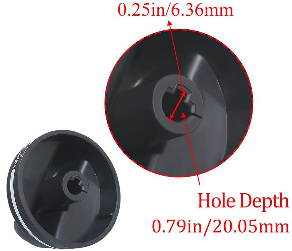 4 Range Burner Control Knobs for Whirlpool Amana Gas Stove Top 8273103