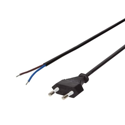 LogiLink  Netzkabel Euro Stecker zu offenem Kabelende, 1.5m, Schwarz CP137