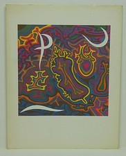 CORRADO CAGLI  RIPRODUZIONE FOTOLITOGRAFICA STAMPA PER BOLAFFI ARTE LETTERA P