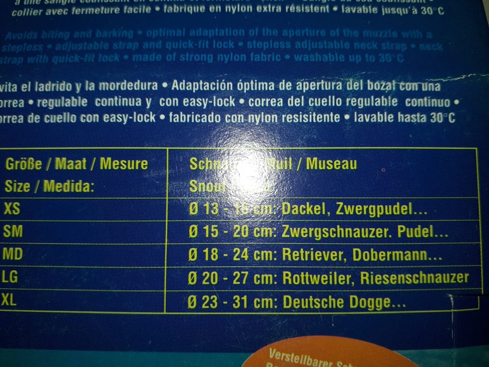 Nylonmaulkorb mit Netzeinsatz Maulschlaufe Maulkorb Soft verstellbar Gr. XS - XL - Bild 3 von 4