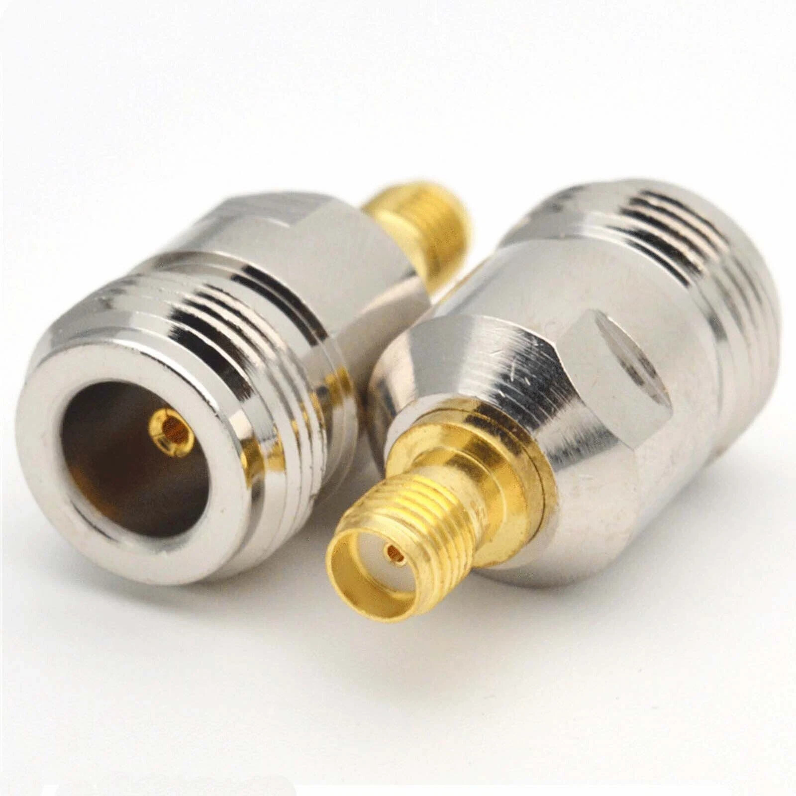 2X SMA to N Coax Adapter SMA Female to N Type Female RF Coaxial Connector