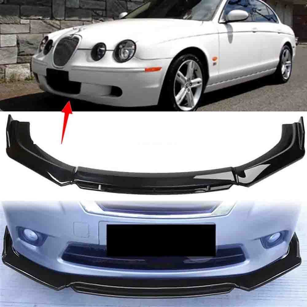 Add-on For Jaguar S-Type 1999-2008 Front Bumper Lip Spoiler Splitter 2 Layer