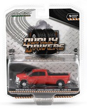 1:64 GreenLight *DUALLY DRIVERS 9* FLAME RED 2021 Ram 3500 Pickup Truck *NIP*