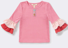 Matilda Jane Size 6 Paint The Town Pink Top Pink Ruffle Wonderment Holiday 3011