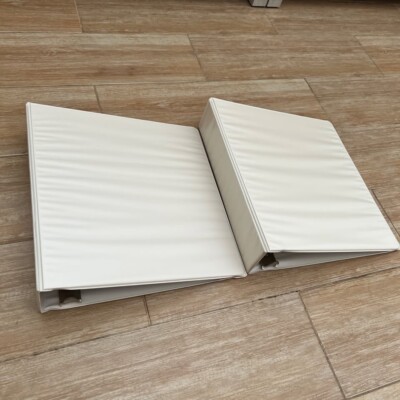 NEW 2X Office Impressions 2-inch Ring 425-Page White Binder Folder 11 x 8.5