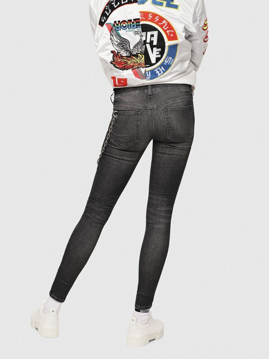 $248 NWT DIESEL Sz26X30 SLANDY LOW RISE SLIM SKINNY STRETCH JEANS