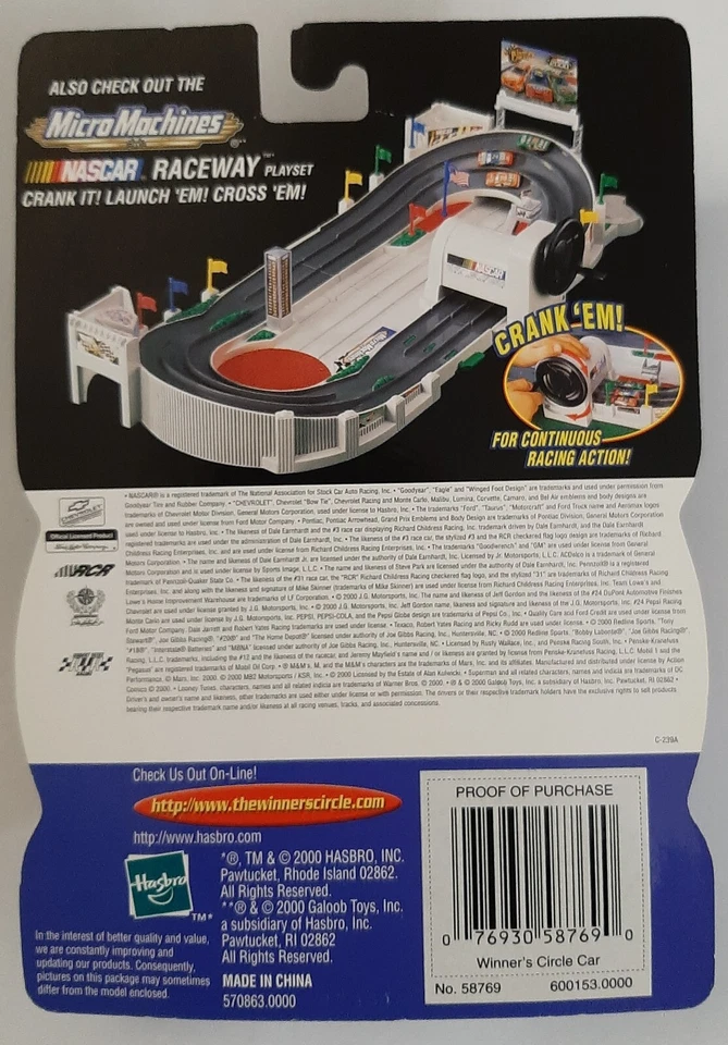 Ken Schrader #36 M&M's Pontiac Grand Prix 1:64 w/Card Winners Circle 2000 - Image 2 of 2