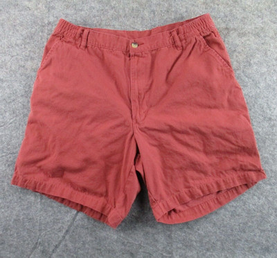 Architect Mens Chino Shorts 34 Red 100 Cotton Buttons Mid Rise Casual Punk Golf