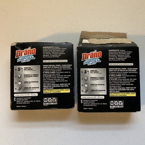 Drano Foaming Disposal Strips Clean Citrus Fragrance 13 Strips total - Picture 3 of 6