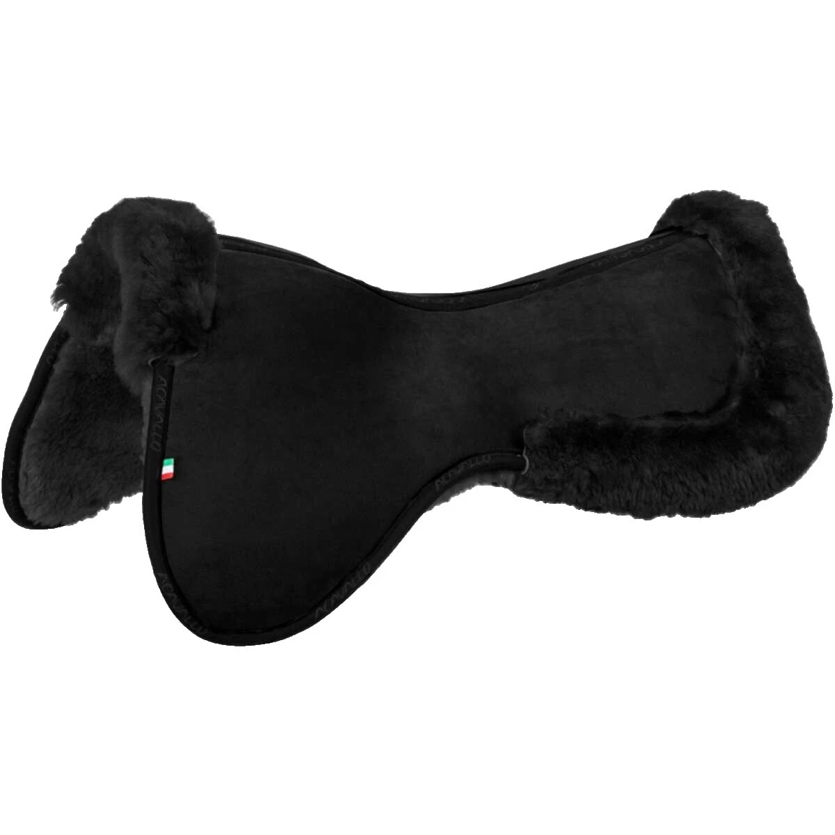 Sheepskin Black English Horse Saddle Pads