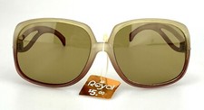 Vintage Royal Sunglasses Brown Gradient Square 80s Shades Made in Japan 350 NOS