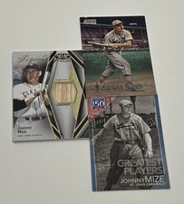 Johnny Mize New York Giants Game Bat /99- Cardinals Greats/ Topps (3) Card Lot!