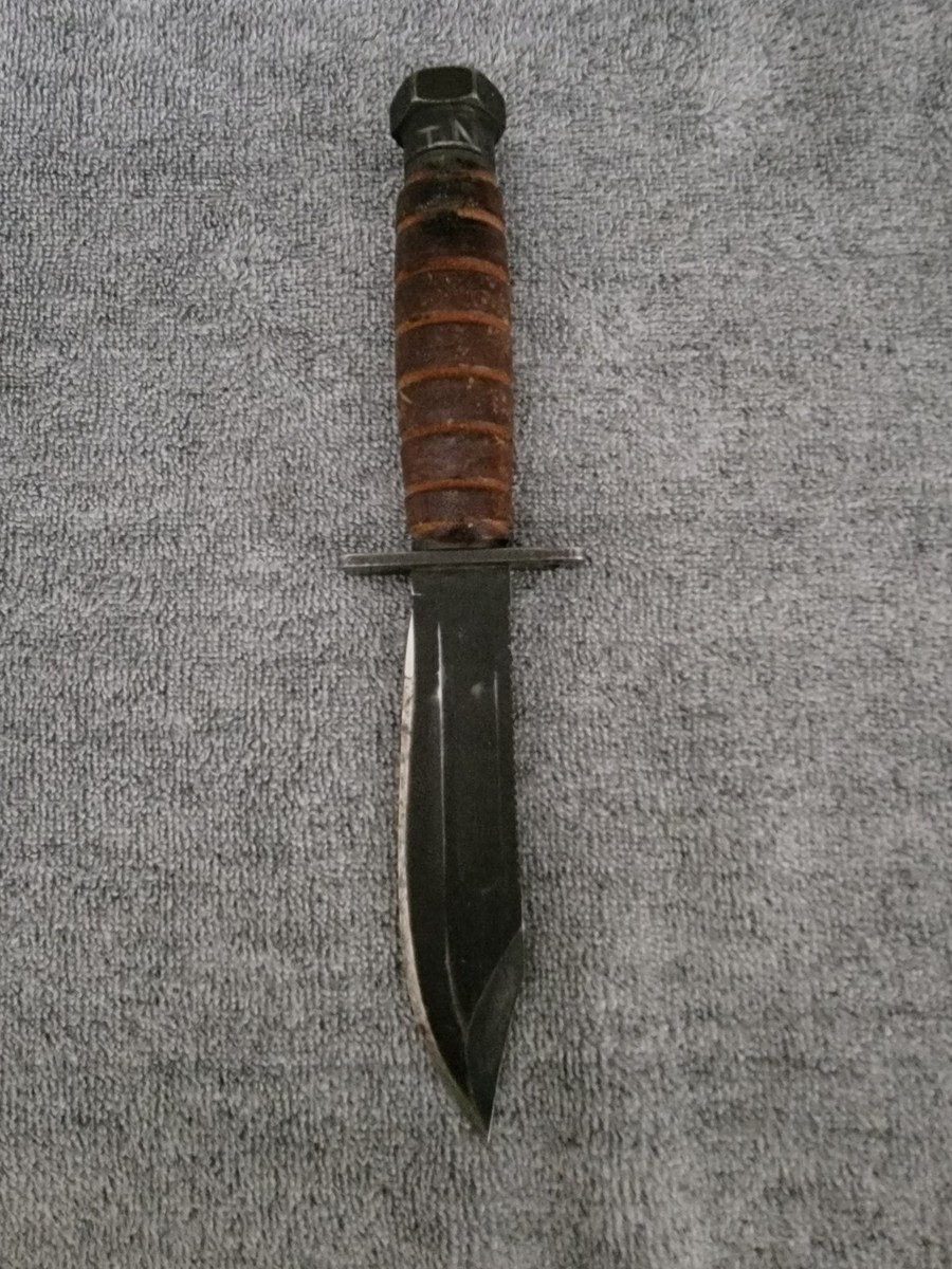 VINTAGE ONTARIO NEW YORK Co 3-11 MILITARY FIGHTING KNIFE AND