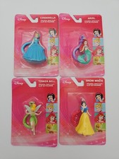 Set of 4 Disney Princess keychain clip Snow White Cinderella Ariel Tinker Bell