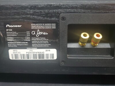 Pioneer SP-C22 Andrew Jones Designed Center Channel Speaker