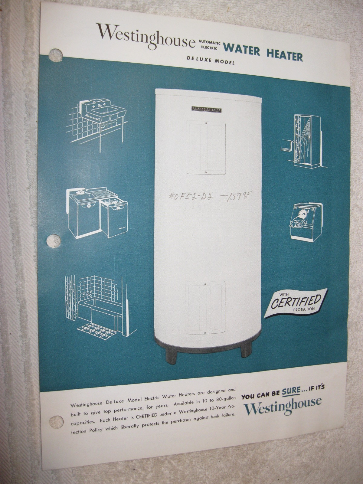 1940's WESTINGHOUSE DELUXE MODEL WATER HEATER BROCHURE | eBay