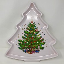 The Cookie Tray Vintage Christmas Tree Recyclable Plastic 13" Made In USA Ullman