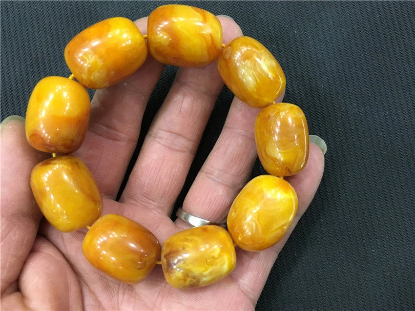 Pulsera Tibet Mila Mala Oración Cuentas Ámbar Resina Collar Antiguo Mar Báltico Foto 3 de 4