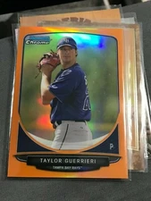 2013 Bowman Chrome Draft Top Prospects Orange Refractors Taylor Guerrier/25
