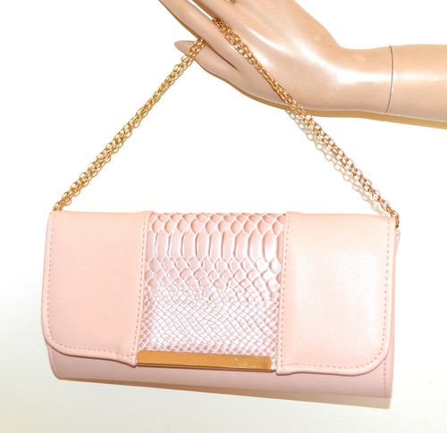 POCHETTE ROSA CIPRIA borsello donna clutch borsa eco pelle borsetta elegante  G82 | eBay