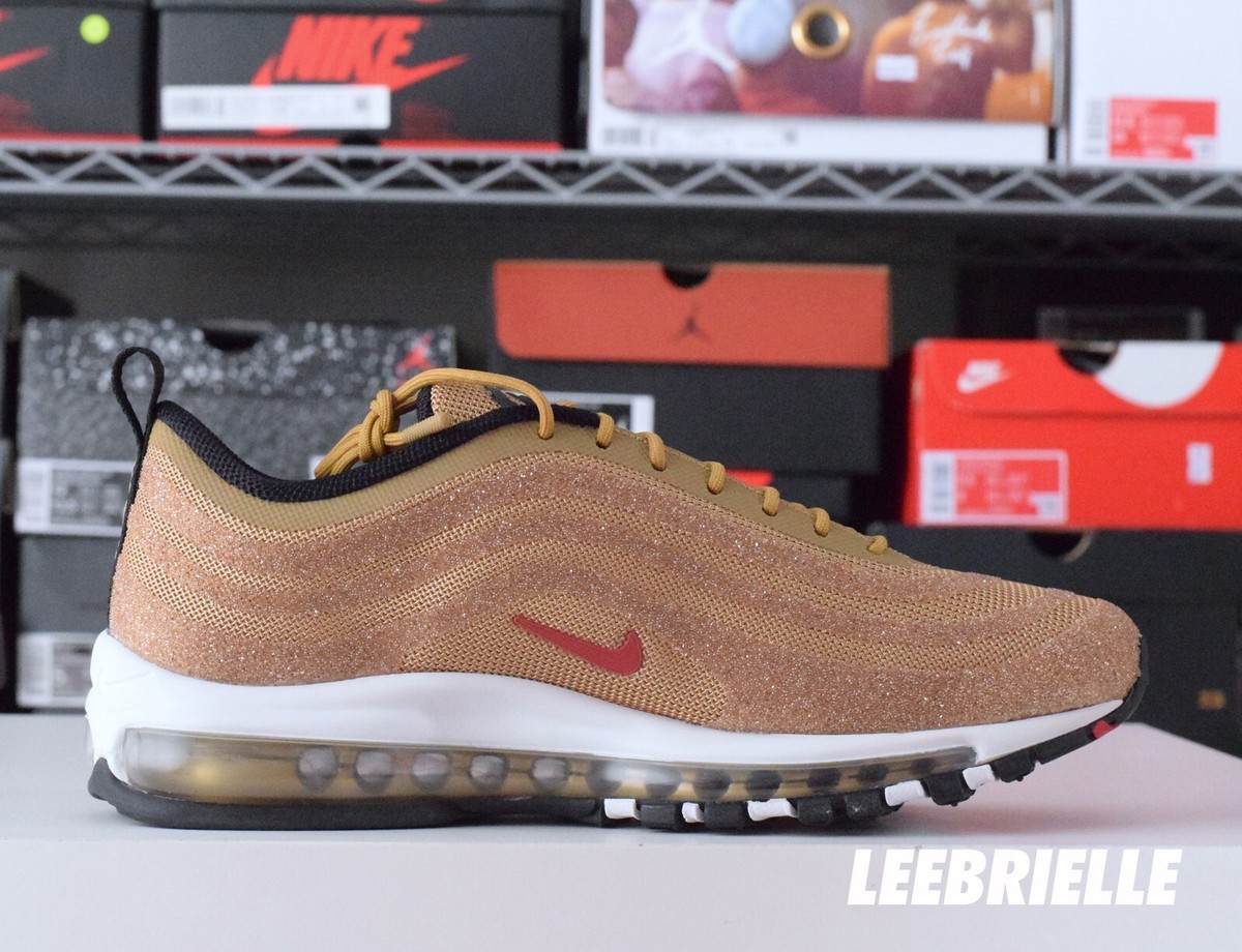 Size 10.5 / 9 M - Nike Swarovski x W Air Max 97 LX Metallic Gold