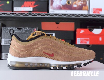 Size 10.5 / 9 M - Nike Swarovski x W Air Max 97 LX Metallic Gold