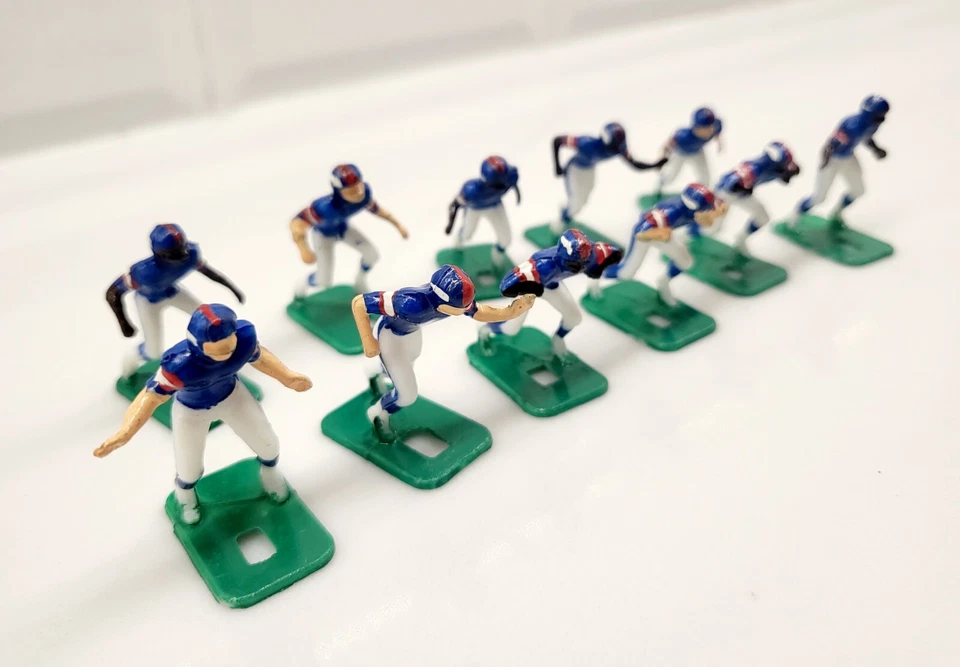 Conjunto de 11 uniformes azules electrónicos de jugadores de fútbol americano Tudor New York Giants de colección Foto 3 de 4