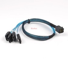 Mini SAS SFF-8643 Target to 4 SATA 7pin Host Hard Disk Data Server Raid Cable